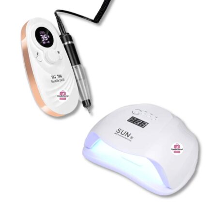 COMBO LÁMPARA 54W UV LED + PULIDOR INHALAMBRICO 35,000 RPM