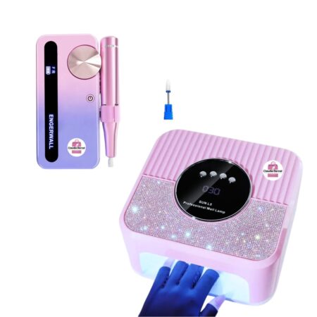 COMBO MANICURISTA PRO SUPER LÁMPARA 268W CON PULIDOR INHALAMBRICO DE 45,000 RPM